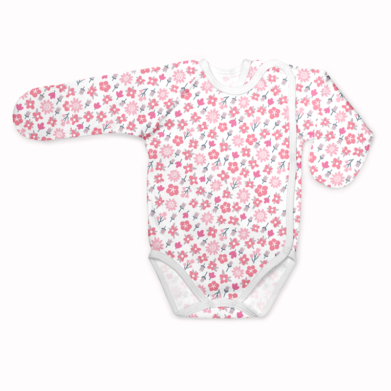 Bodysuit  Flowers  size 62 cotton, double knitted ...