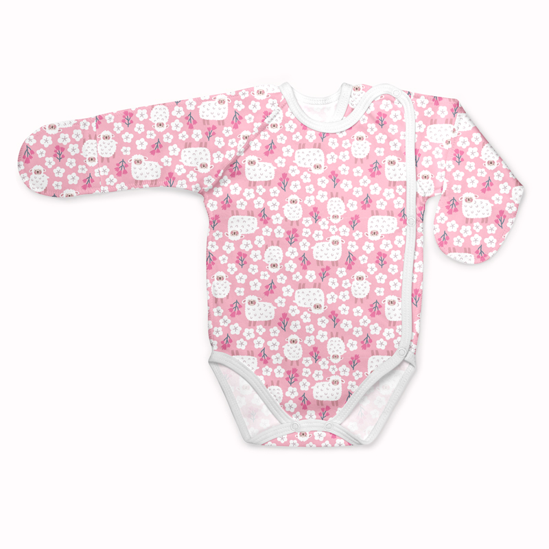 Bodysuit  Sheeps size 56-62  soft cotton, double k...