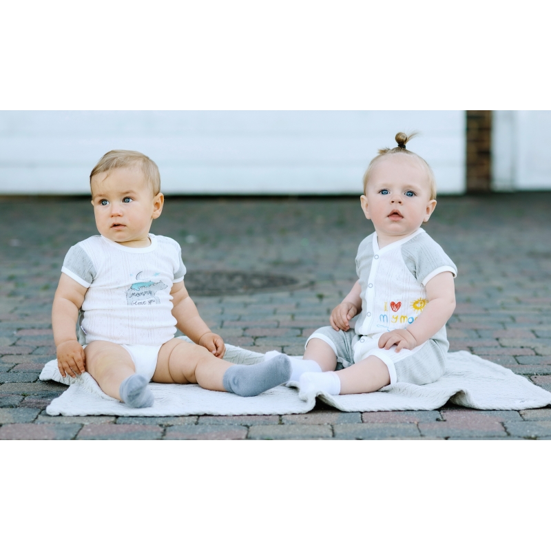 Bodysuit  Vikings size 68-74-80 soft cotton, double knitted fabric, print, milky, 2911, ТМ Sofia