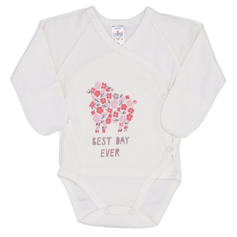 Bodysuit, Flowers size 56-62, soft cotton, double ...