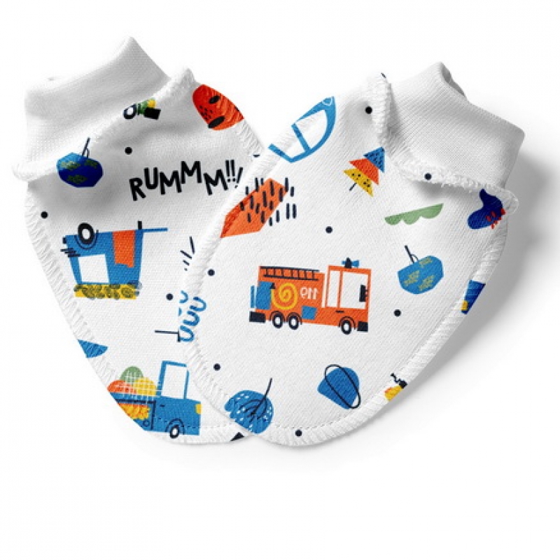 Anti-scratch mittens for newborn baby, Cars, 45535...