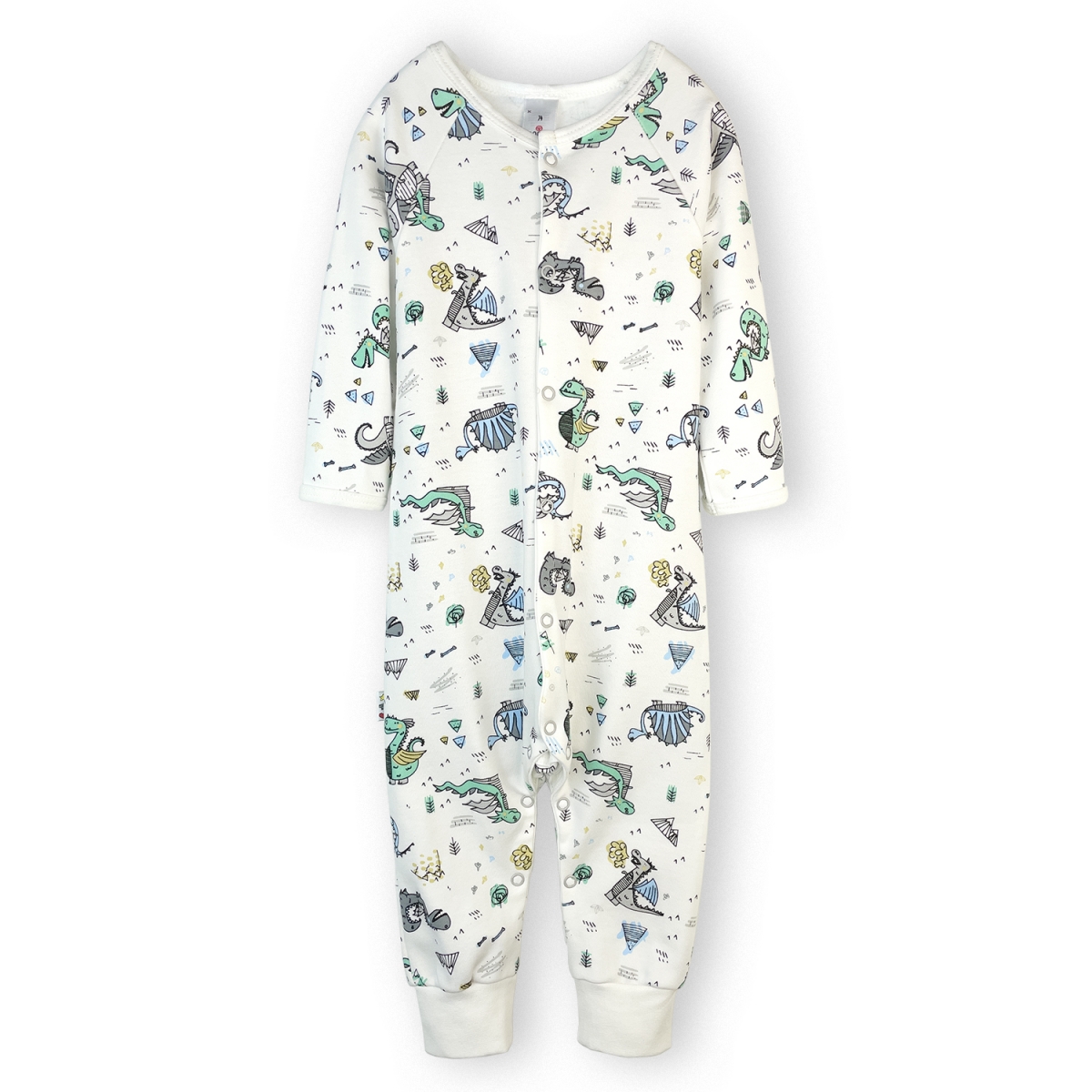 Baby Dragons Sleep & Play, size 74-80-86, 4102, cotton, double knitted fabric, milky, TM Sofia