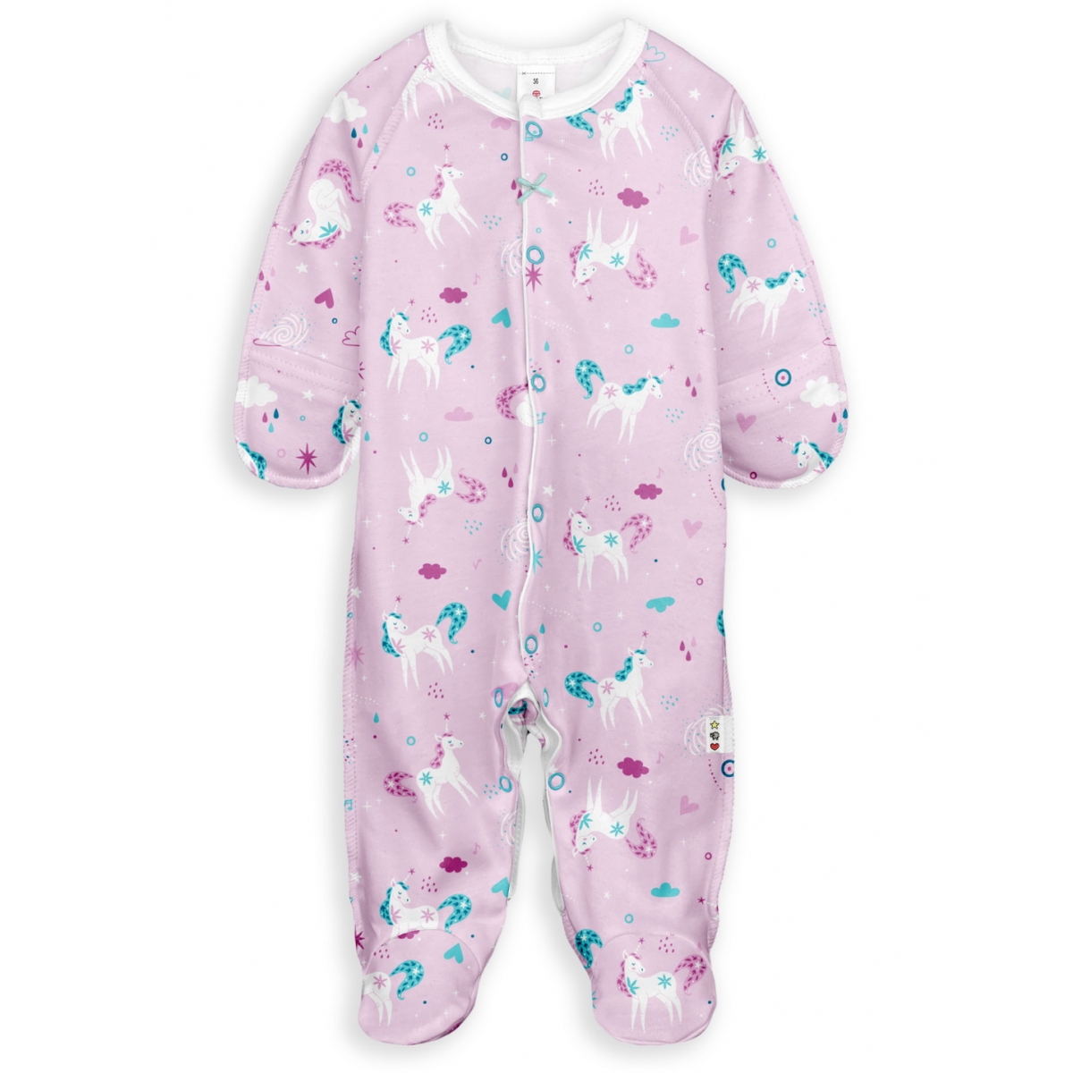 Baby Kitty Sleep & Play, size 50-56, 4201, cotton, double knitted fabric, milky, TM Sofia