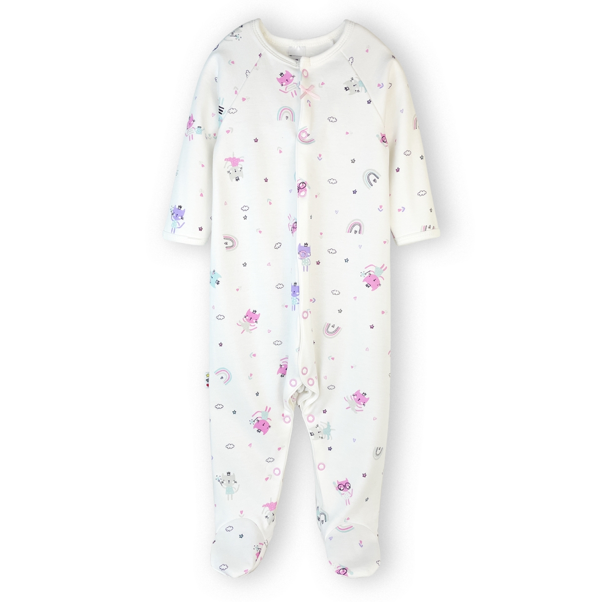 Baby Kitty Sleep & Play, size 62-68, 4201, cotton, double knitted fabric, milky, TM Sofia