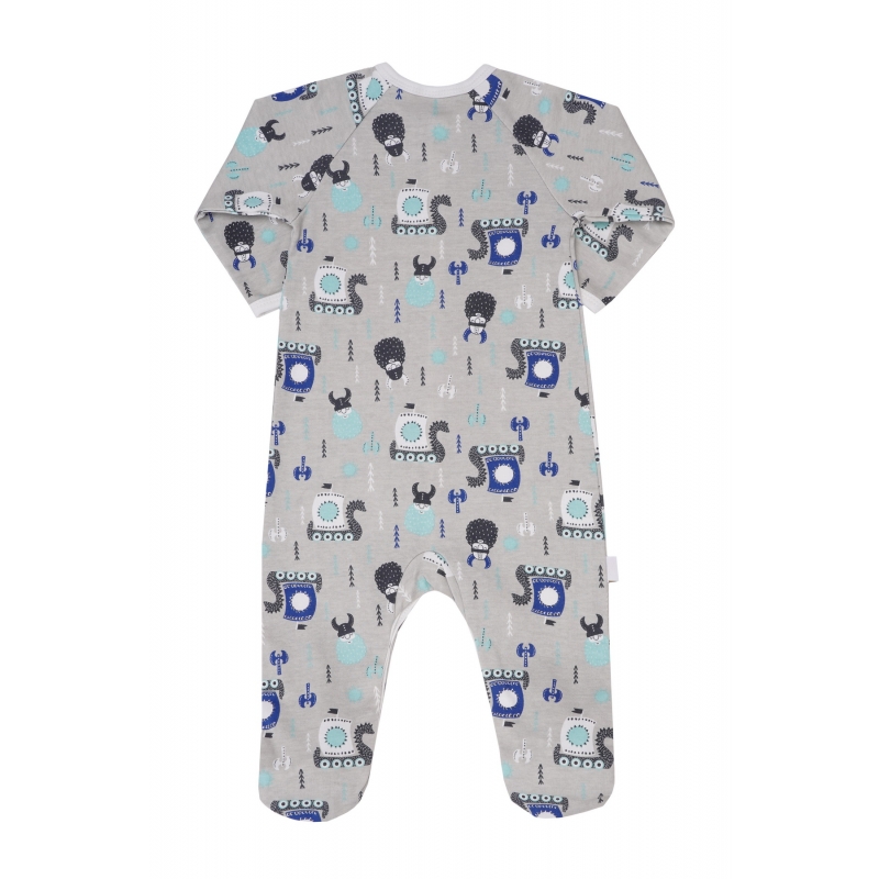 Baby Vikings Sleep & Play, size 62-68, 2901, cotton, double knitted fabric, grey, TM Sofia