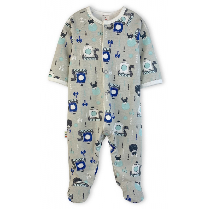 Baby Vikings Sleep & Play, size 62-68, 2901, cotton, double knitted fabric, grey, TM Sofia
