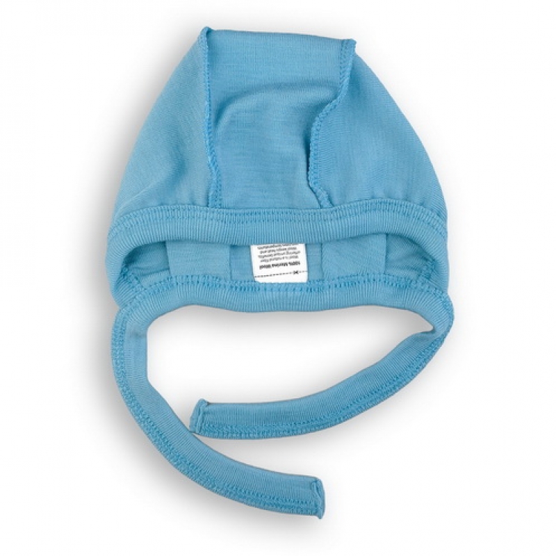 Light Blue merino bonnet, 100% merino wool, 9042, ...