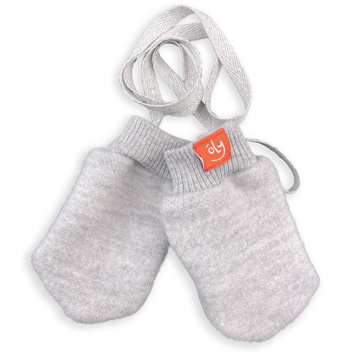 WOOL FLEECE BABY MITTENS MADE FROM ORGANIC MERINO WOOL | Grey, 100% wool merino, 9054, TM Wooly
