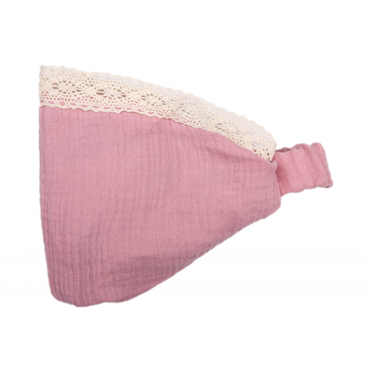 Gauze baby headscarf with an elastic band (light pink powder), size 48-52 cotton, 3743, TM Sofia