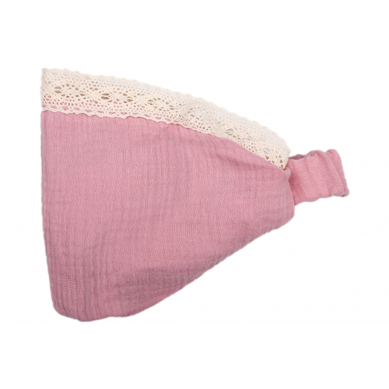 Gauze baby headscarf with an elastic band (light p...