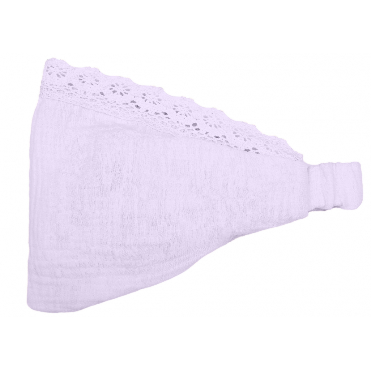Gauze baby headscarf with an elastic band, lilac, size 48-52 cotton, 3747, TM Sofia