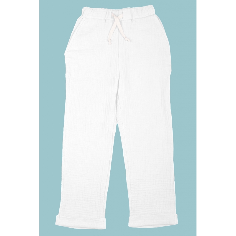Pants Gauze White, p.92-98-104-110 cotton, 4048, T...
