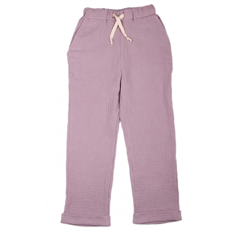Pants Gauze with pockets (eggplant gray), s.116-12...