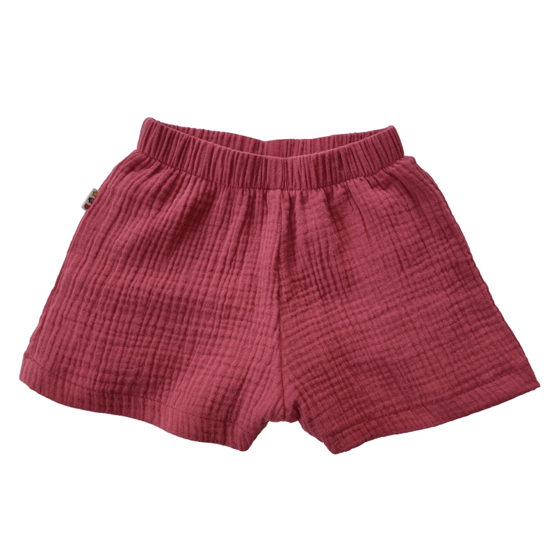 Gauze baby shorts (burgundy), p.92-98-104-110-116 ...