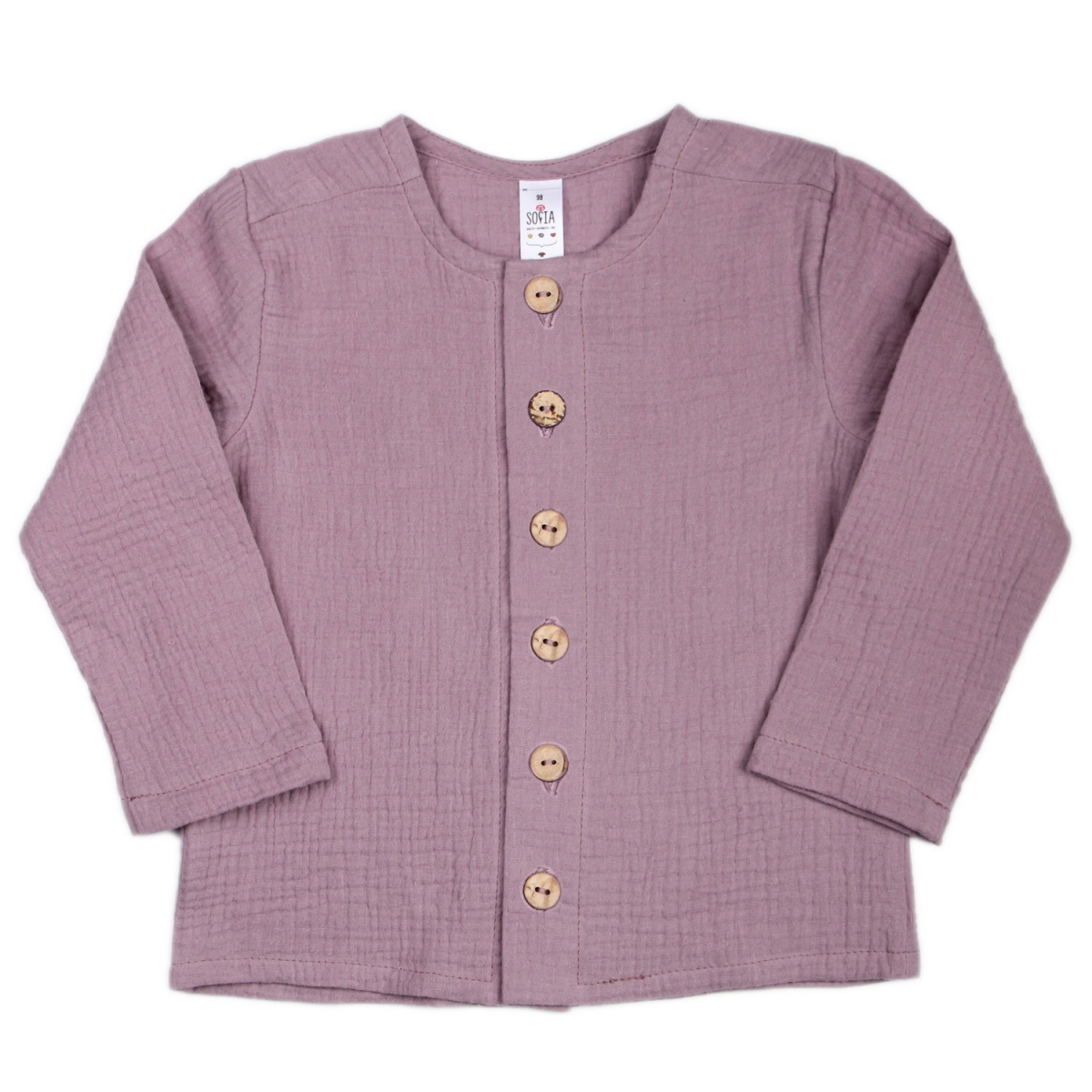 Shirt gauze (eggplant gray), p.116-122 cotton, 4035, TM Sofia