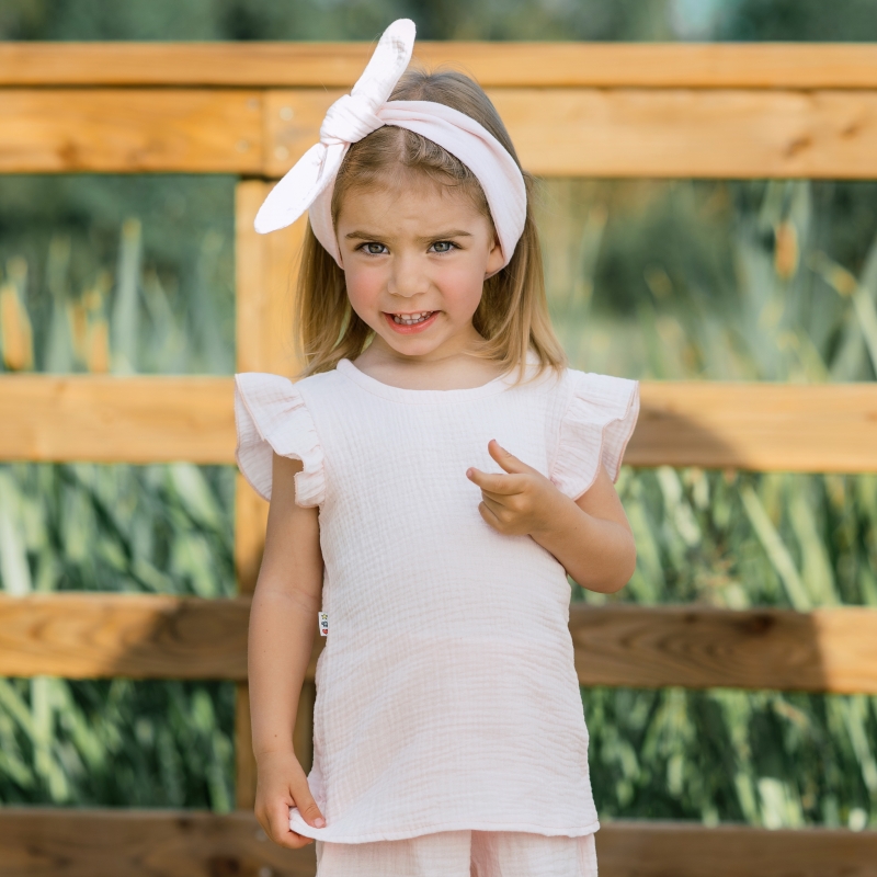 Tunic-shirt gauze (light pink), p.92-98-104-110-11...