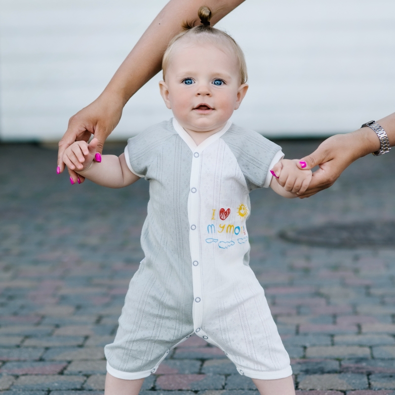 Baby Romper Flowers Print, Infant size 68-74, 1762...
