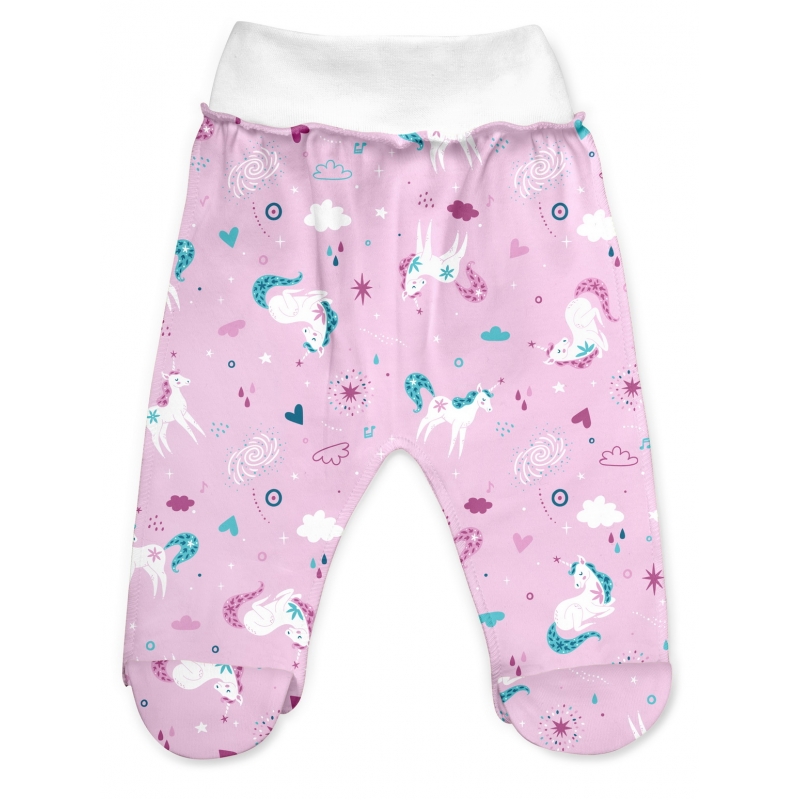 Baby footed pants Unicorns, size 56-62, 100% soft ...