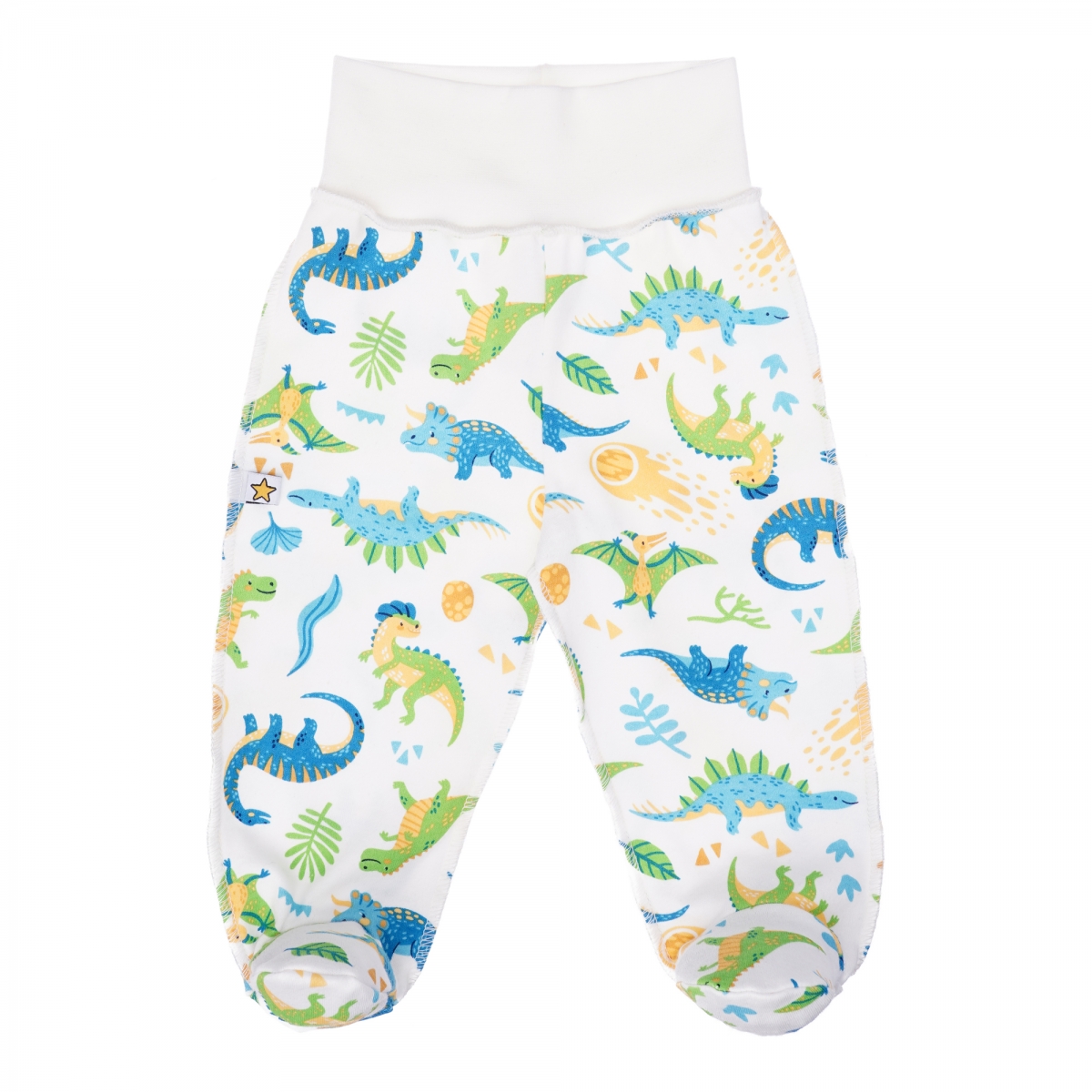 Baby footed pants Dinosaurs, size 56-62, 100% soft cotton, 1521, TM Sofia