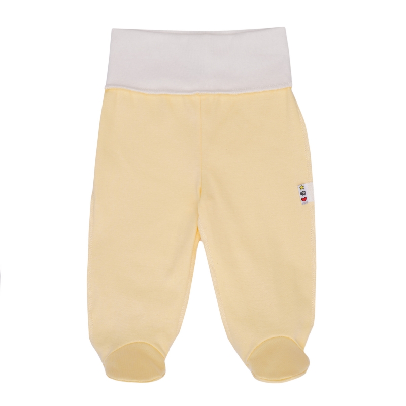 Baby footed pants Yellow, size 56-62, 100% soft co...