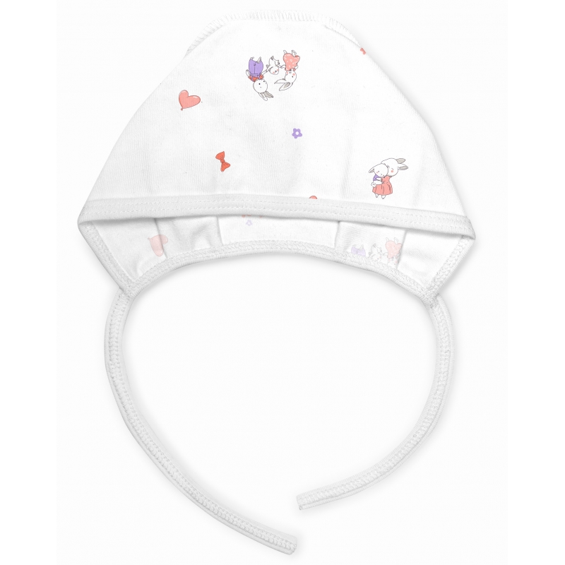Bonnet for newborn baby, Bunnies, 4641, 100% soft ...