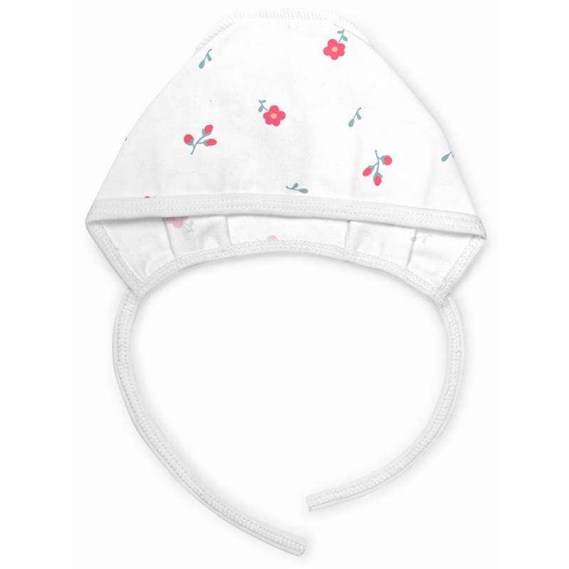 Bonnet for newborn baby, Flowers, 4442, 100% soft ...