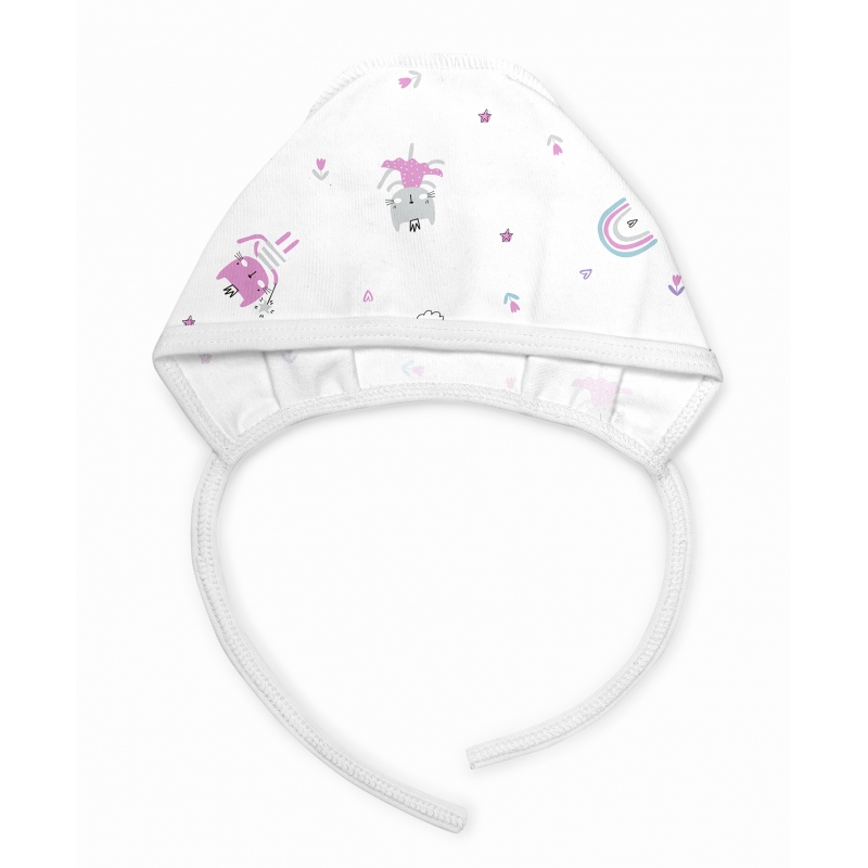 Bonnet for newborn baby, Kitty, 4241, 100% soft co...