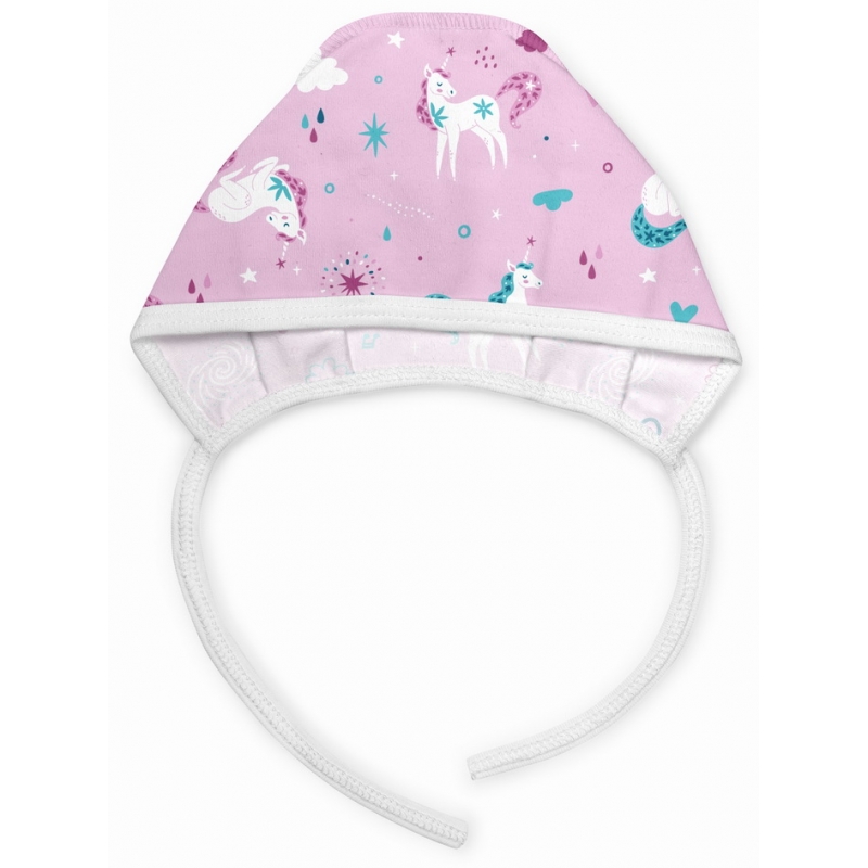 Bonnet for newborn baby, Unicorns, 4443, 100% soft...
