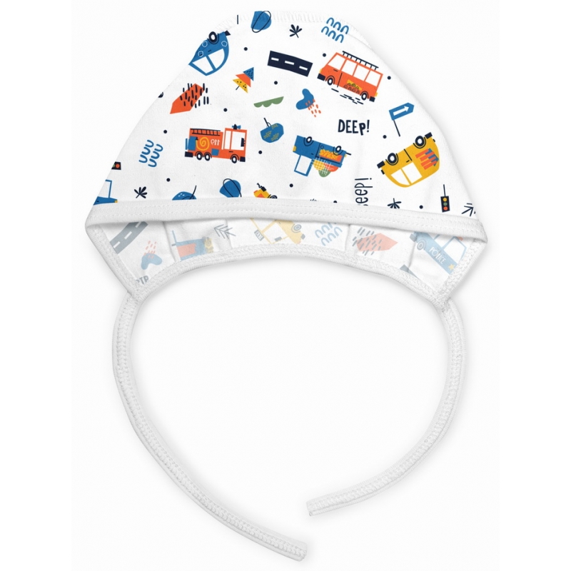 Bonnet for newborn baby, Cars, 4543, 100% soft cot...