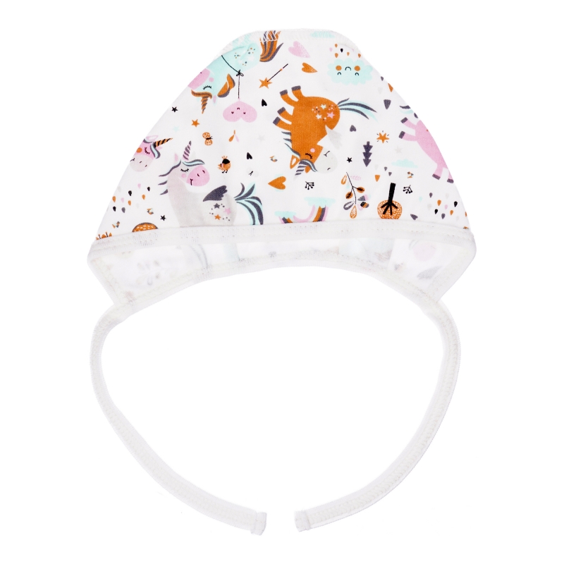 Bonnet for newborn baby, Unicorns, 1641, 100% soft...