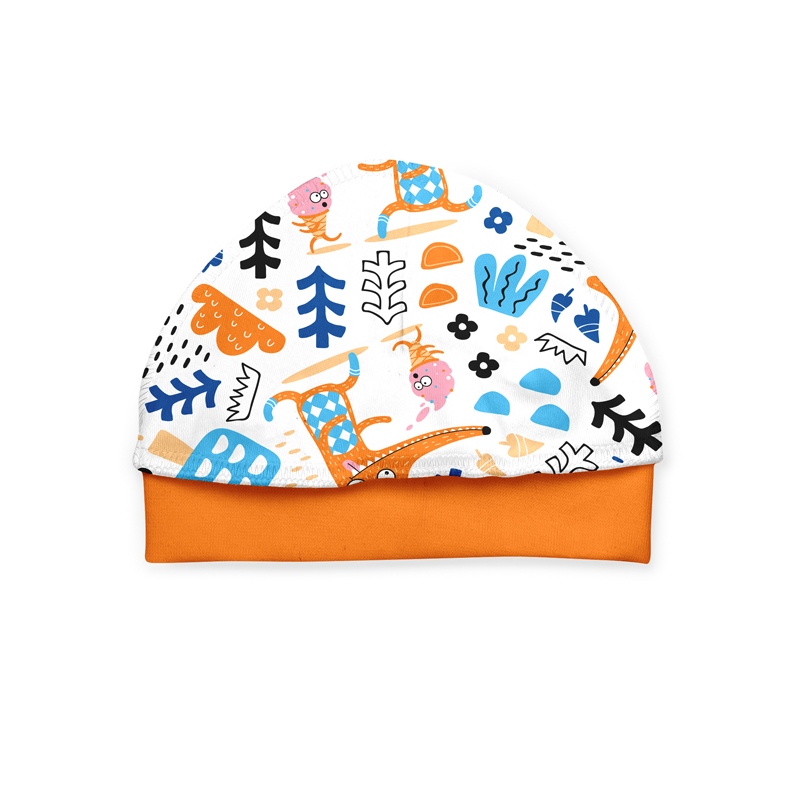 Baby hat Foxes,  size 38-40, 1232, 100% soft cotto...