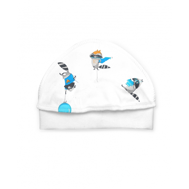 Baby hat Racoons, size 38-40, 4131, 100% soft cott...