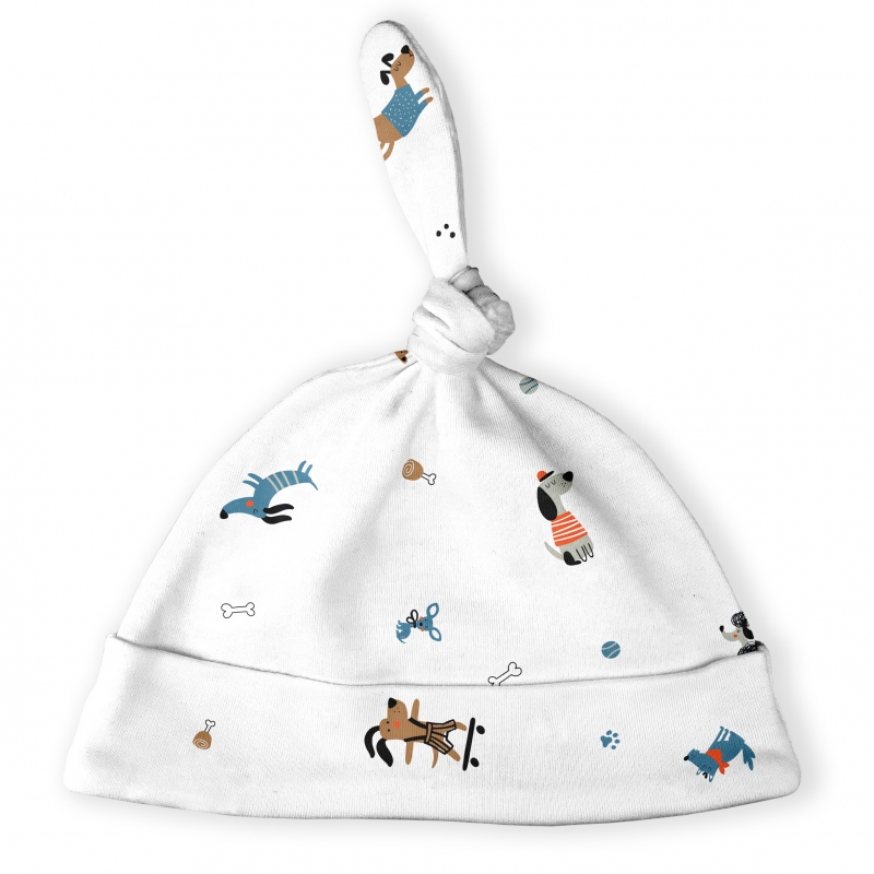 Baby Knot Cap Dogs, size 38, 477238, 100% soft cot...