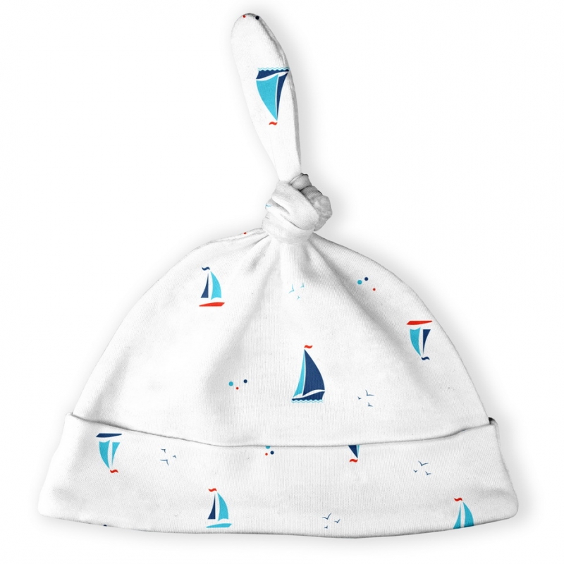Baby Knot Cap Ships, size 38, 457238, 100% soft co...