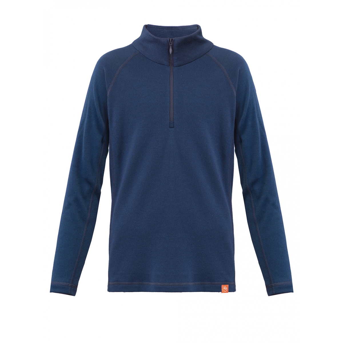 Thermal underwear Turtleneck Shirt with Short Zipper Blue, wool merino, 9122, TM Wooly