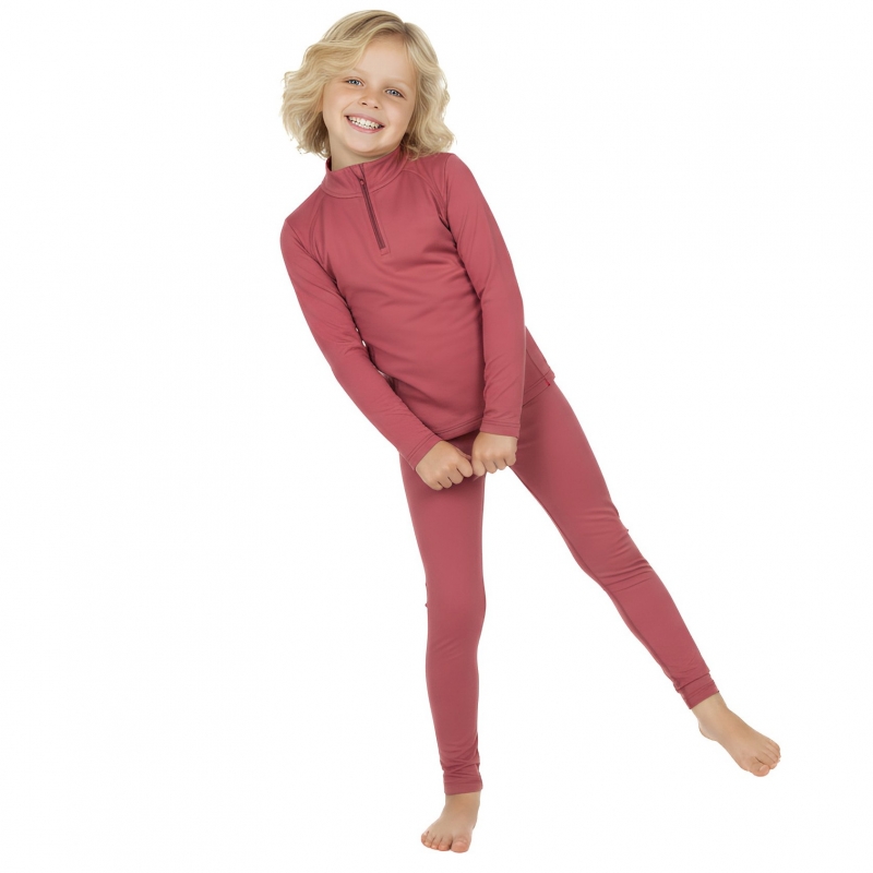 2 Piece Thermal Underwear Turtleneck Shirt with Short Zipper and Leggings Vinny Set,  100% wool merino, 9126/2, TM Wooly