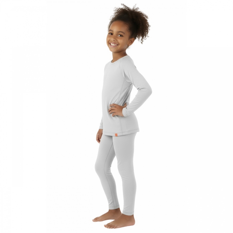 2 Piece Thermal Underwear Raglan and Leggings gray, wool merino, 9101/2, TM Wooly