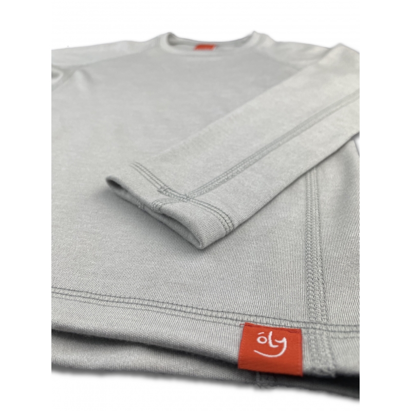 2 Piece Thermal Underwear Raglan and Leggings gray, wool merino, 9101/2, TM Wooly