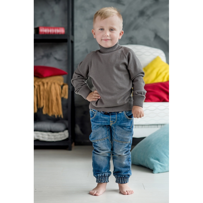 Гольф из 100% шерсти merino, серый, 71-1, ТМ София