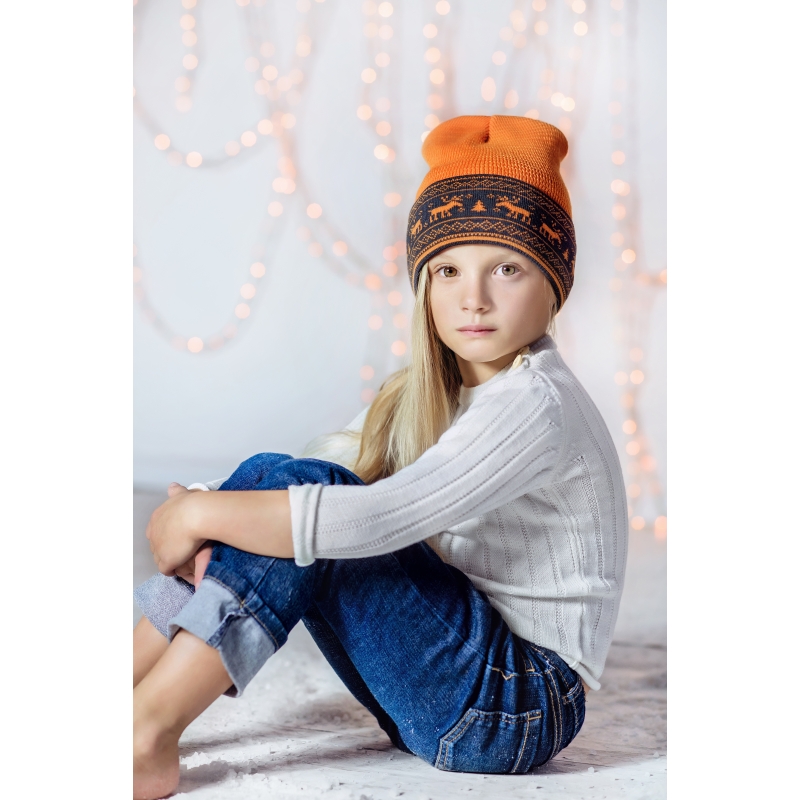 Merino wool beanie hat, 100% merino wool, 41-4 TM Sofia