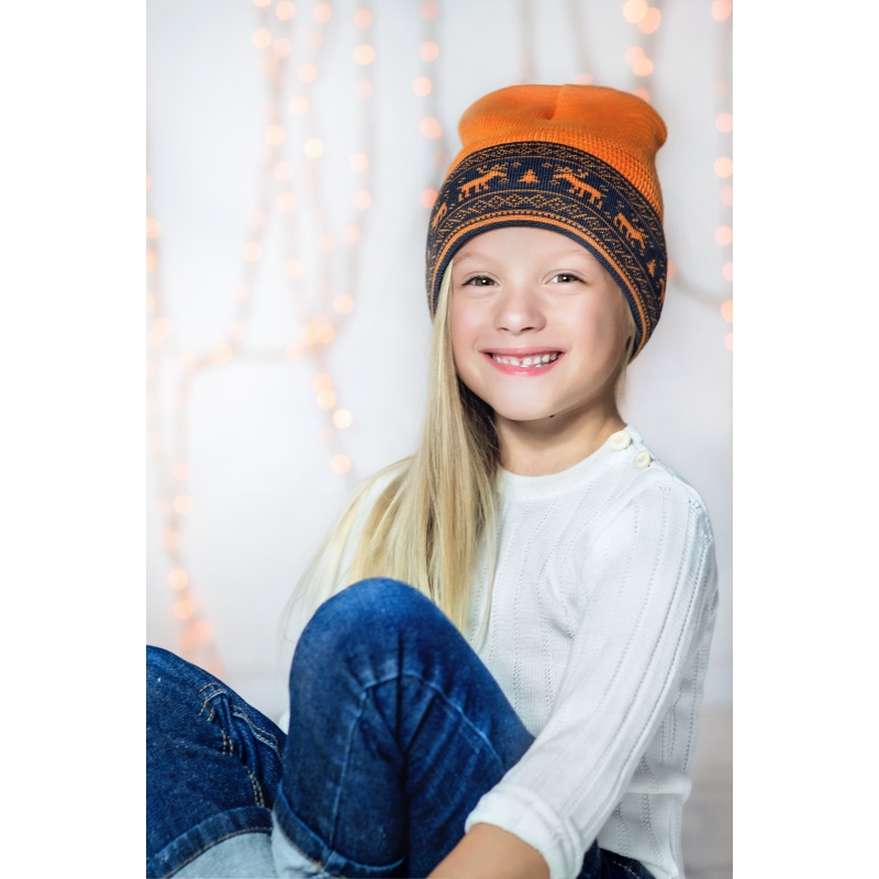 Merino wool beanie hat, 100% merino wool, 41-4 TM Sofia