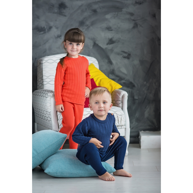 Термо легинсы коралловые (100% шерсть merino), р.86-92, 98-104, 104-110, 21-2, ТМ София